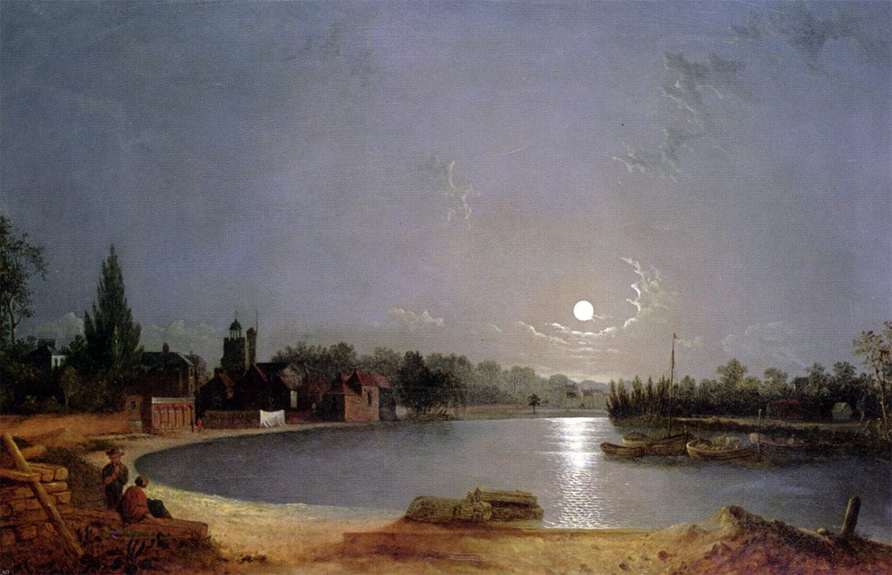 Henry Pether The Thames At Moonlight Twickenham Wall Decal