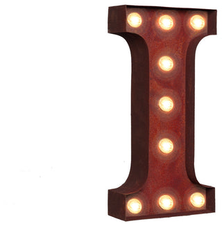 Vintage Retro Lights and Signs Letter "I"