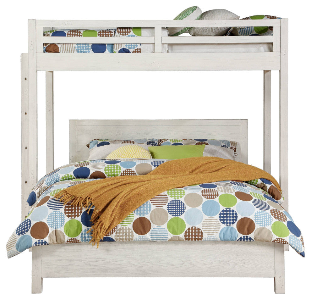 ACME Celerina Queen Bed, Weathered White Finish