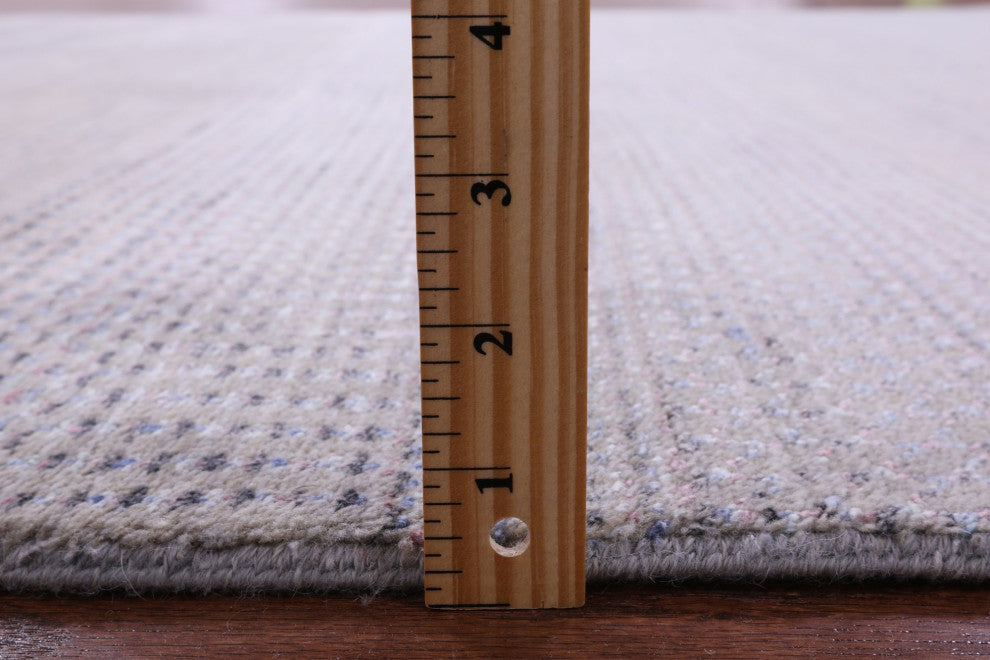 6' 2" X 8' 11" Wool and Silk Handmade Savannah Grass Rug Q11924