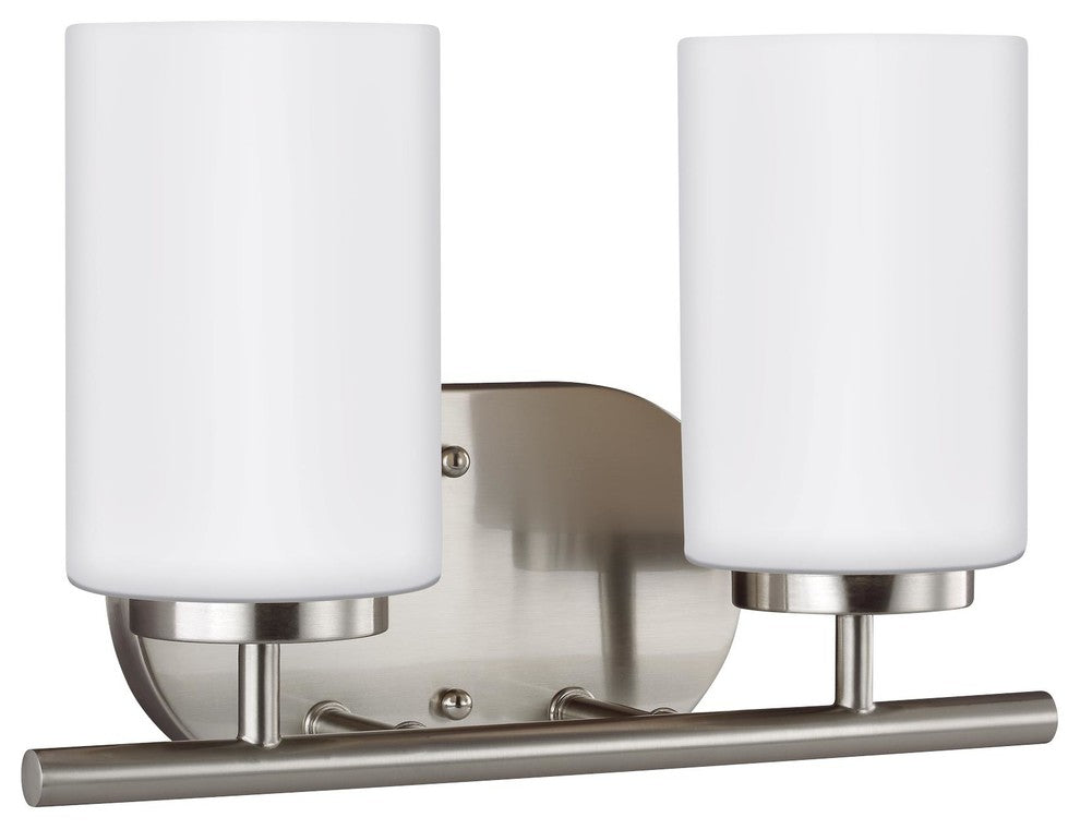 Generation Lighting Lighting 2-Light Wall/Bath, Brushed Nickel
