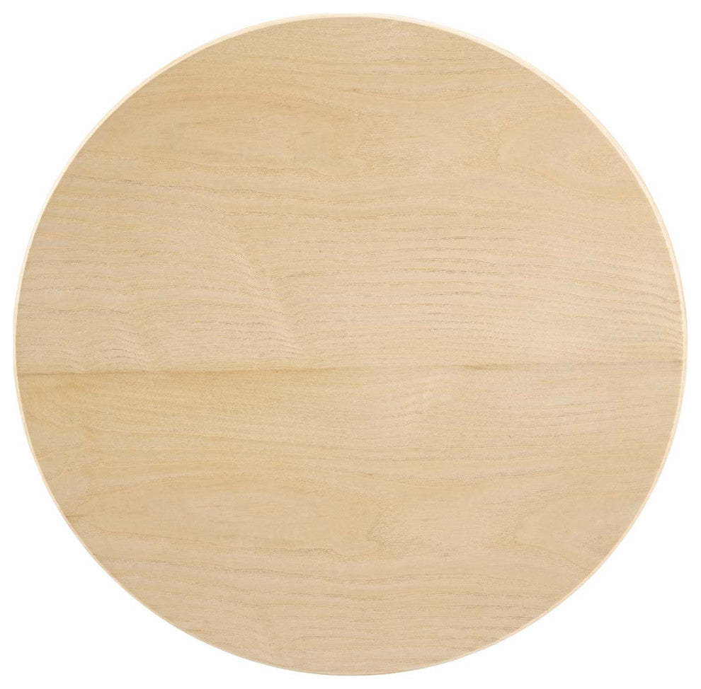 Lippa 20" Round Side Table, White Natural