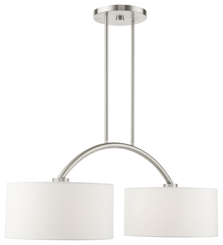 Brushed Nickel Timeless, Transitional, Linear Chandelier