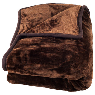 Heavy Plush Mink Blanket, Coffee