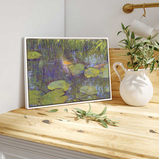 "Game of Shadows" - A Reflective Pond's Serene Art Canvas