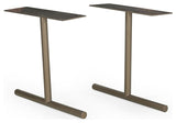 Brooks T Base Antique Brass Dining Table Base, Set Of 2