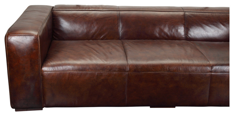 First of A Kind Bolton Sofa Cappuccino Brown Leather