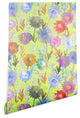 Deny Designs Schatzi Brown Gillian Floral Lime Wallpaper, Green, 2'x4'