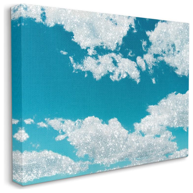 Glam Sparkle Clouds across Blue Sky Glitz,1pc, each 24 x 30