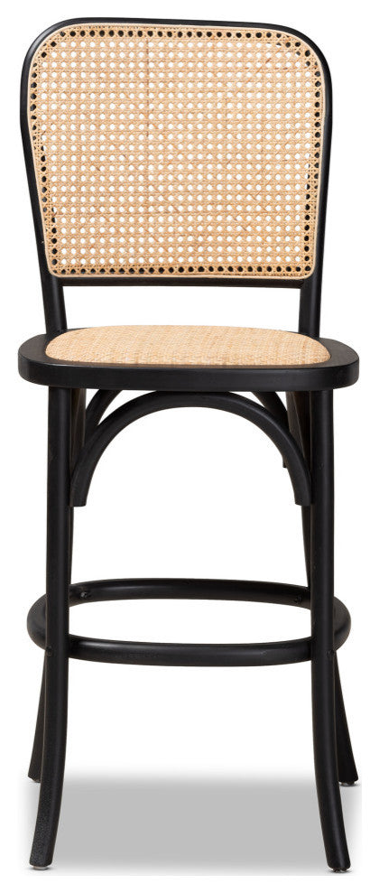 Suk Mid-Century Counter Stool, Black