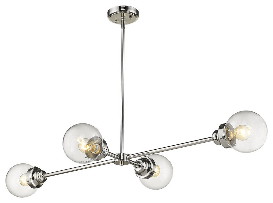 Portsmith 4-Light Polished Nickel Island Pendant