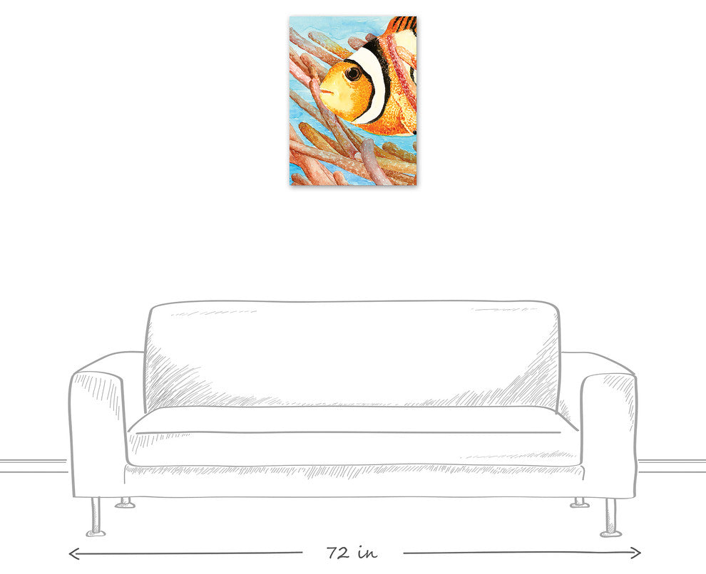 Clownfish Wall Art, 18"x24", Canvas