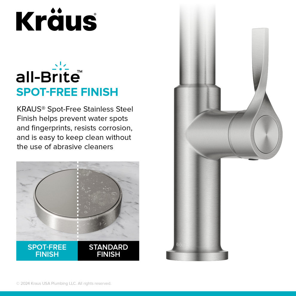 KRAUS Torak 2-Function Single Handle Pull Down Kitchen Faucet SFS