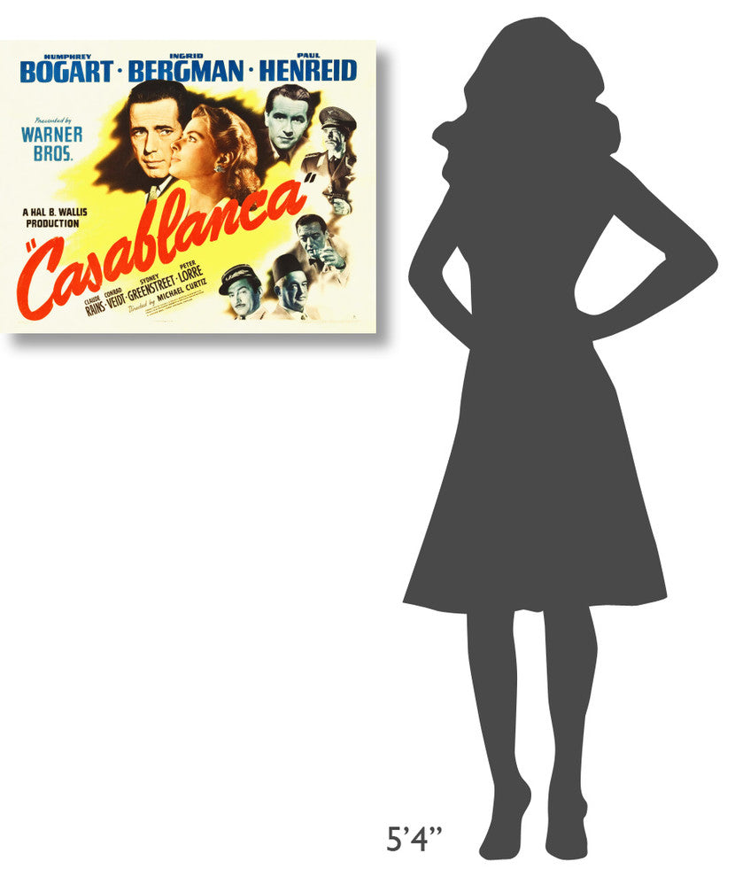 "Casablanca Poster" Stretched Canvas Giclee by Hollywood Photo Archive, 30x23"