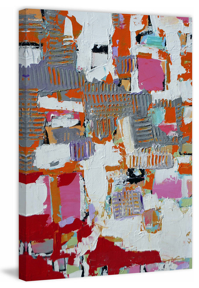 "Encrypted" Painting Print on Wrapped Canvas, 30"x45"