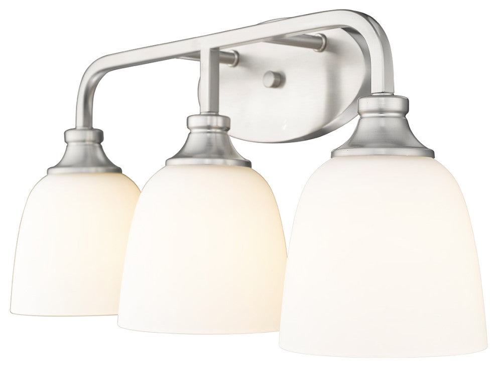 Alberta 3 Light 22" Brushed Nickel Bathroom Vanity Light