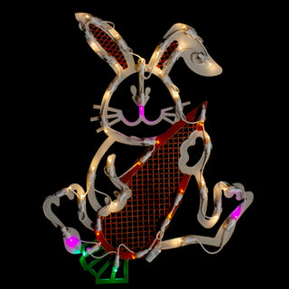 18" LED Lighted Easter Bunny Rabbit Spring Window Silhouette Decoration