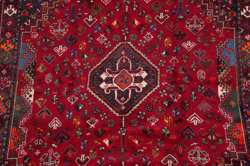 Consigned, Lori Oriental Traditional Persian Hand-Knotted Area Rug, Red, 6x9