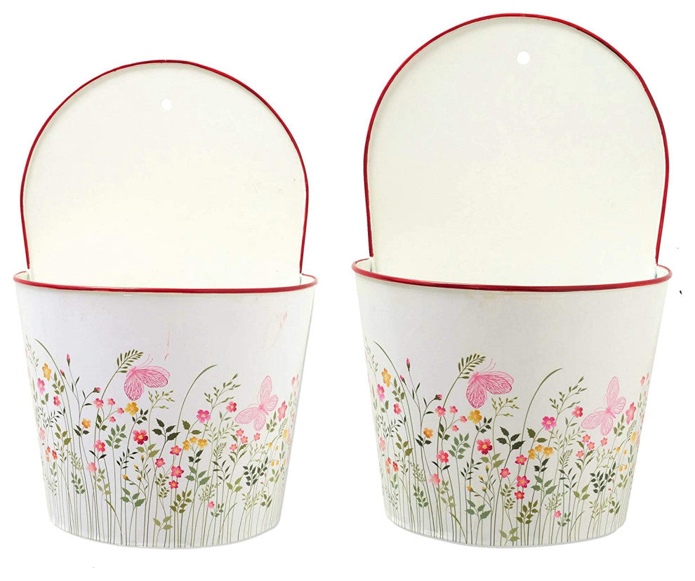 2 Piece Meadow Flowers Wall Planter Set