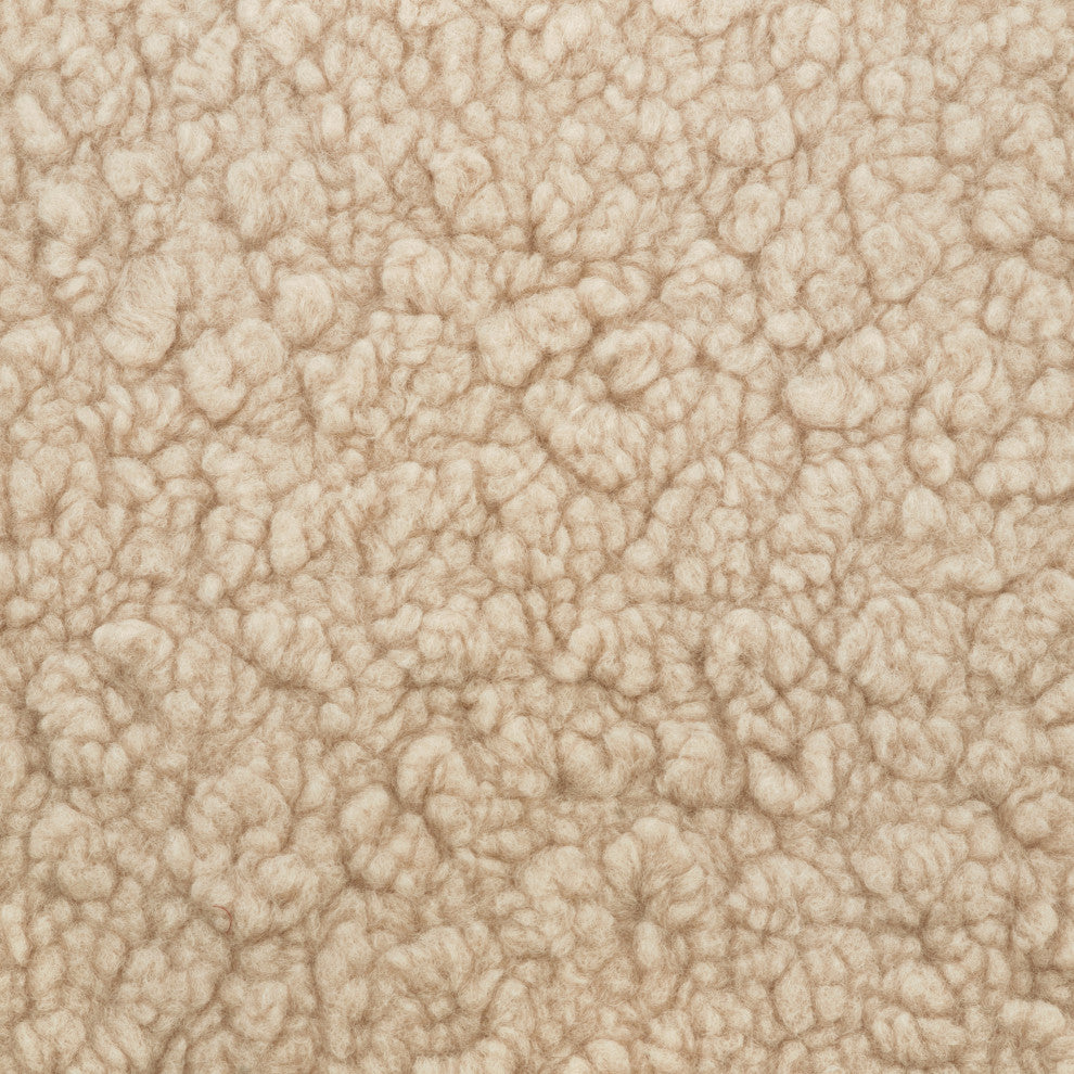 Cali Pillowback Swivel Glider, Boucle, Chai Shearling With Dark Wood Base