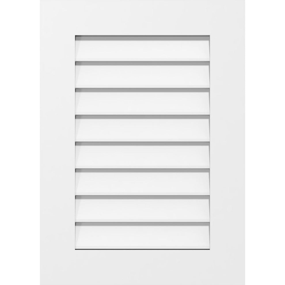 Vertical Surface Mount PVC Gable Vent, Non-Functional, 38Wx20H