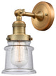Small Canton 1-Light Sconce, Brushed Brass, Seedy