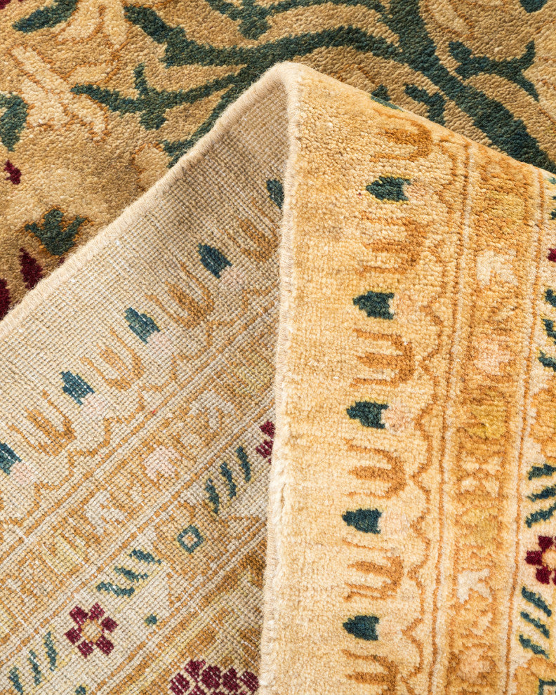 Mogul, One-of-a-Kind Hand-Knotted Area Rug Yellow, 12'2"x17'9"