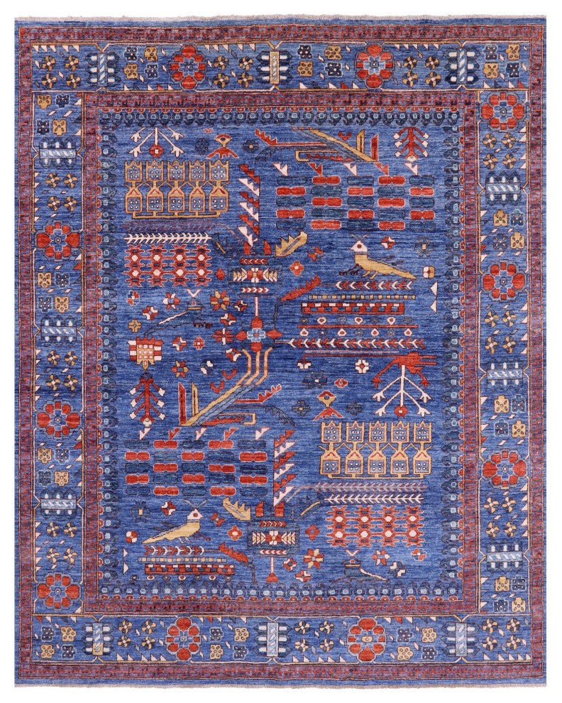 Persian Fine Serapi Hand Knotted Wool Rug 9' 1" X 11' 8" - Q12877