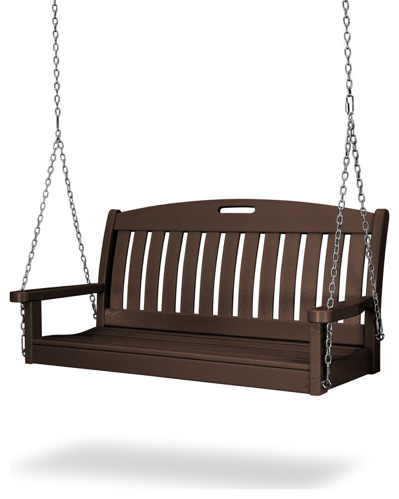 Polywood Nautical 48" Swing, Mahogany