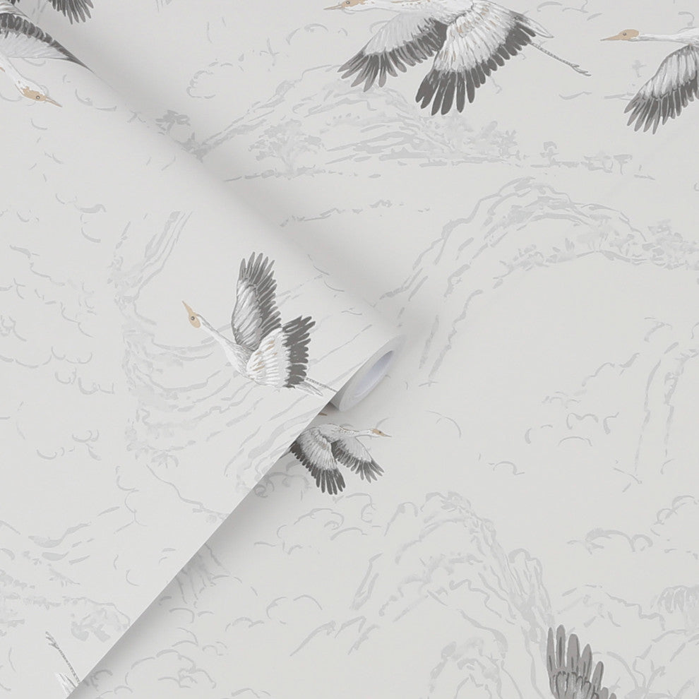 Laura Ashley Animalia Wallpaper, Silver