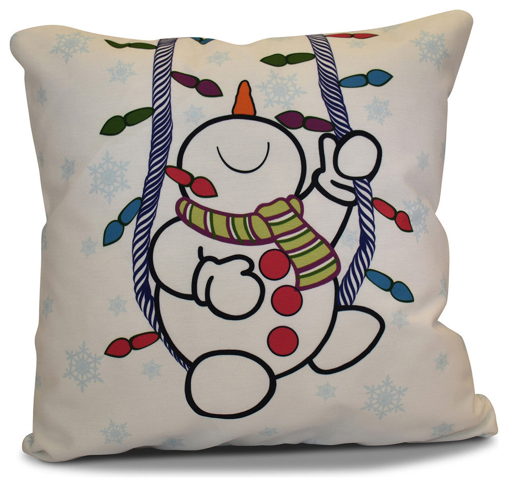 Winter Whimsy Pillow, Pink, 18"x18"