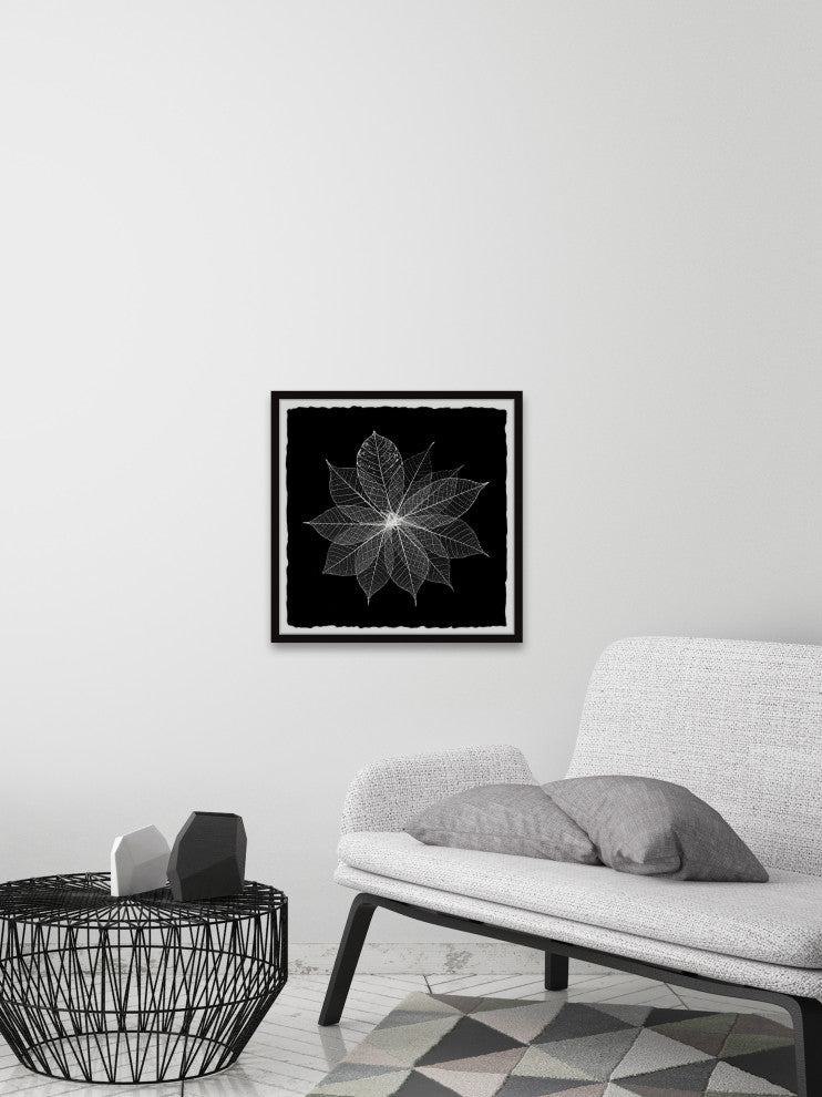 "Leaf Splash" Framed Painting Print, 12x12