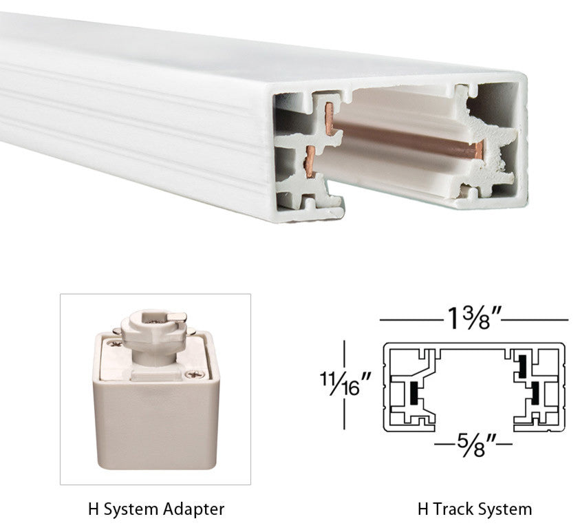 WAC Lighting H Track 36" Extension ForLine, H-Track Fixture, White