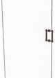 Contemporary 6" Twisted Accent Back to Back Shower Door Pull, Antique Copper