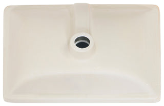 20" Rectangular White Finish Ceramic Undermount Vanity Sink