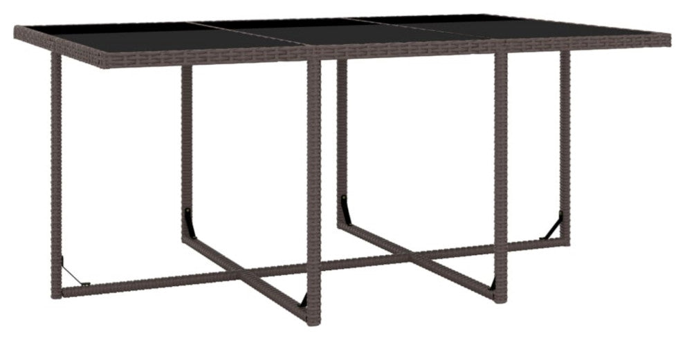 Vidaxl 11 Piece Outdoor Dining Set With Cushions Poly Rattan Brown