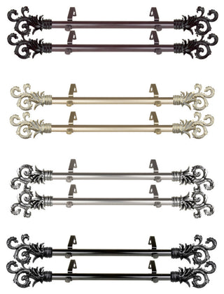 Malina Side Curtain Rods 12-20", Light Gold