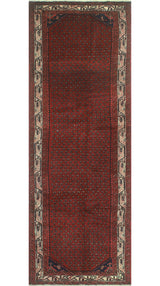 Vintage Distressed Reiner Red/Ivory Runner, 3'4x9'11