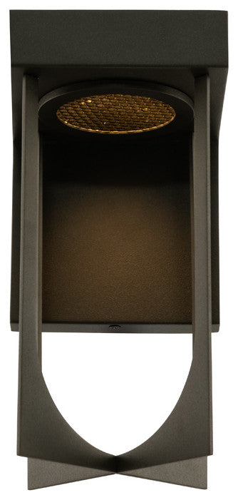 Optika Small LED Wall Sconce, Matte Black
