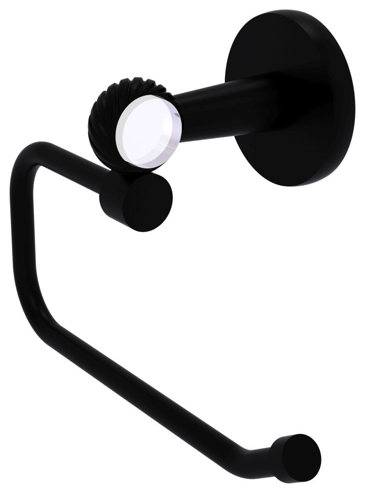 Clearview Euro Style Toilet Tissue Holder with Twisted Accent, Matte Black