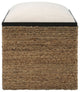 Uttermost Island Square Straw Accent Stool