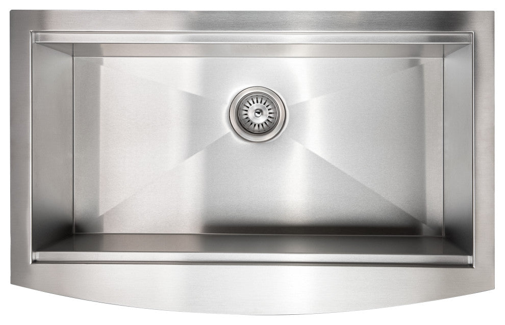 33" Moritz Farmhouse Apron Mount Single Bowl Stainless Steel Kitchen Sink