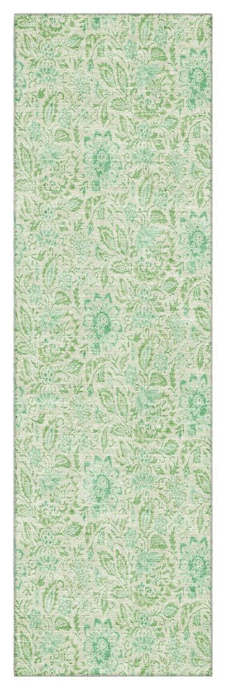 Premium Machine Washable Mayfield AMF660 Sage 2'3" x 7'6" Runner Rug