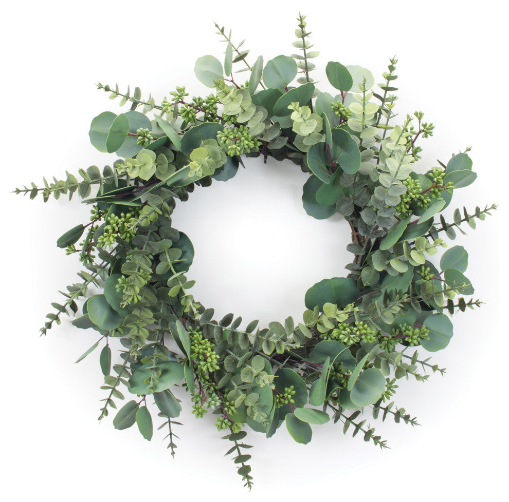 Mixed Eucalyptus Leaf Wreath 24"D
