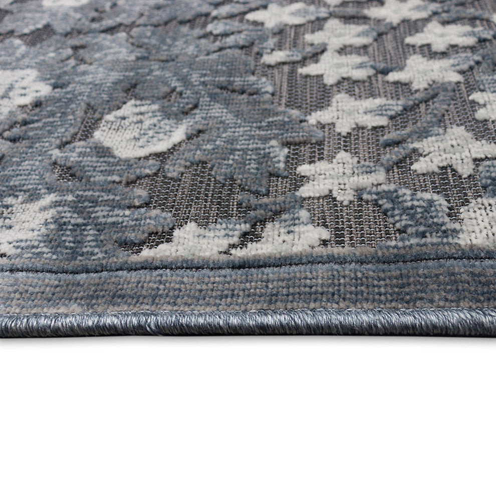 Canyon Flower Patch Indoor/Outdoor Rug Carbon 2'6"x3'11"