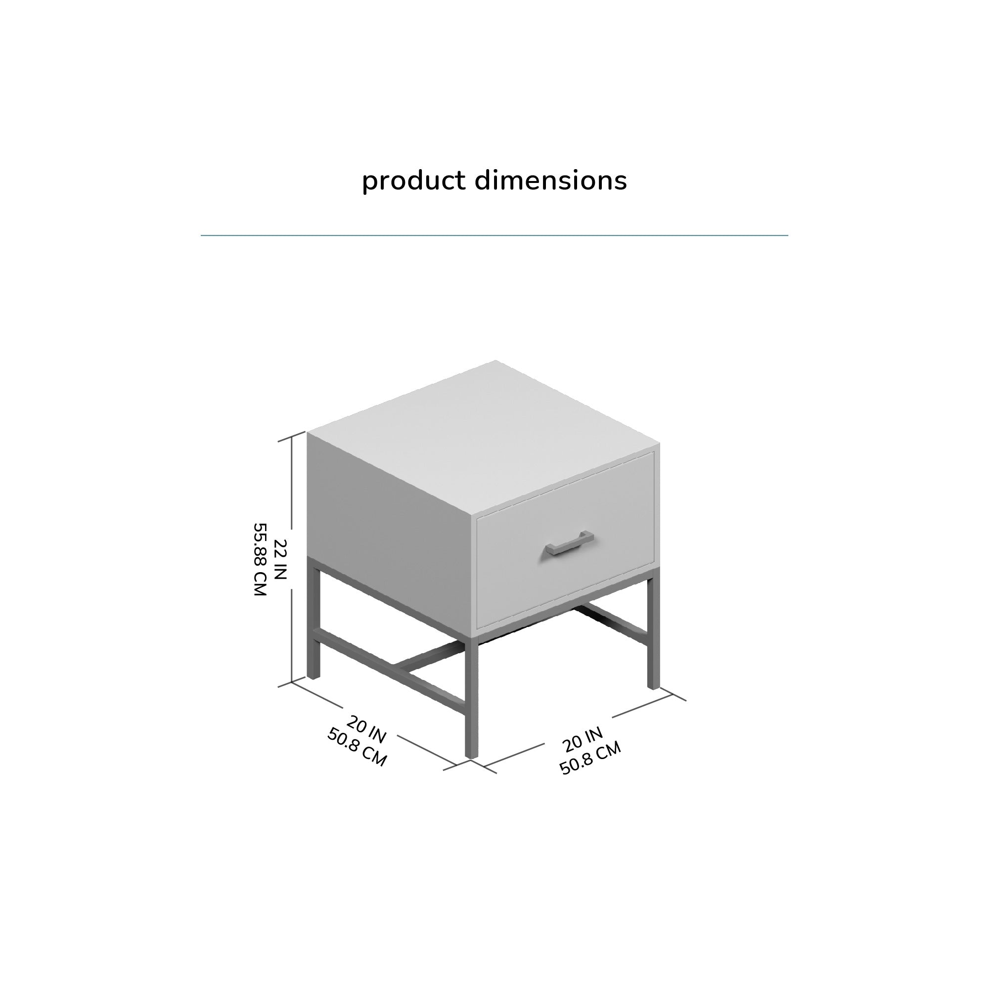 Eden Night Stand Table, Black