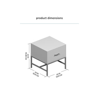 Eden Night Stand Table, Black