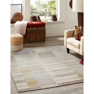Ava Grid Area Rug - Neutral, 7'10"x9'10"