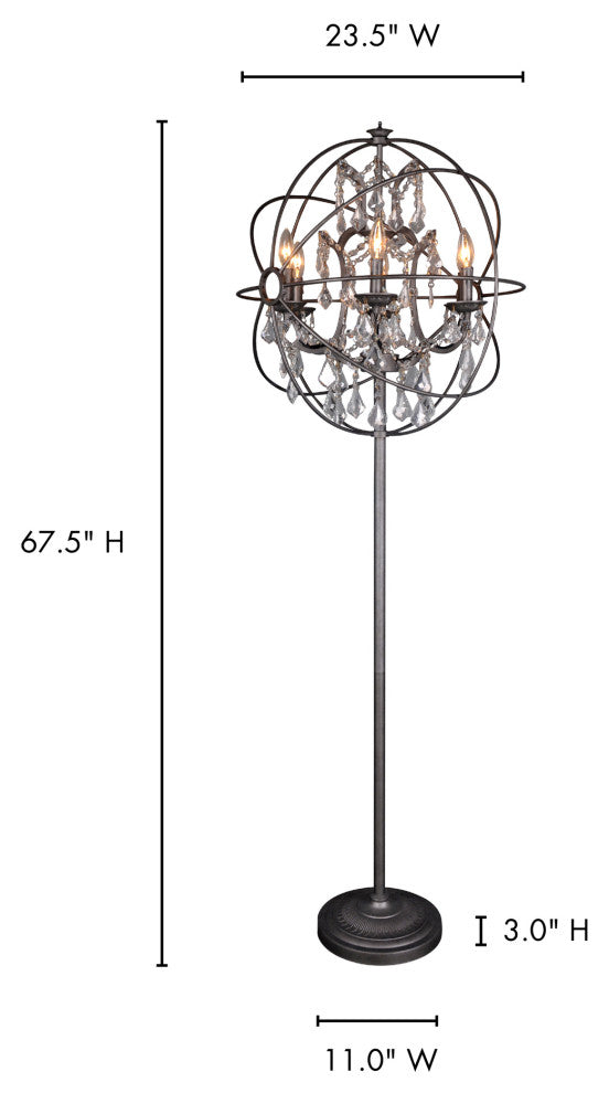 Retro Adelina Floor Lamp - Brown