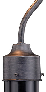 Outland 10" Outdoor Post Light Aged Iron and Light Gold